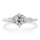  1.10-Carat Diamond Set in a 6-Prong Platinum Setting
