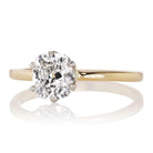 D color Antique Cushion Cut Engagement Ring