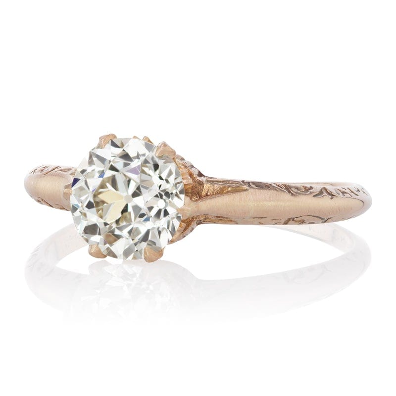 Rose Gold Edwardian Vintage Engagement Ring