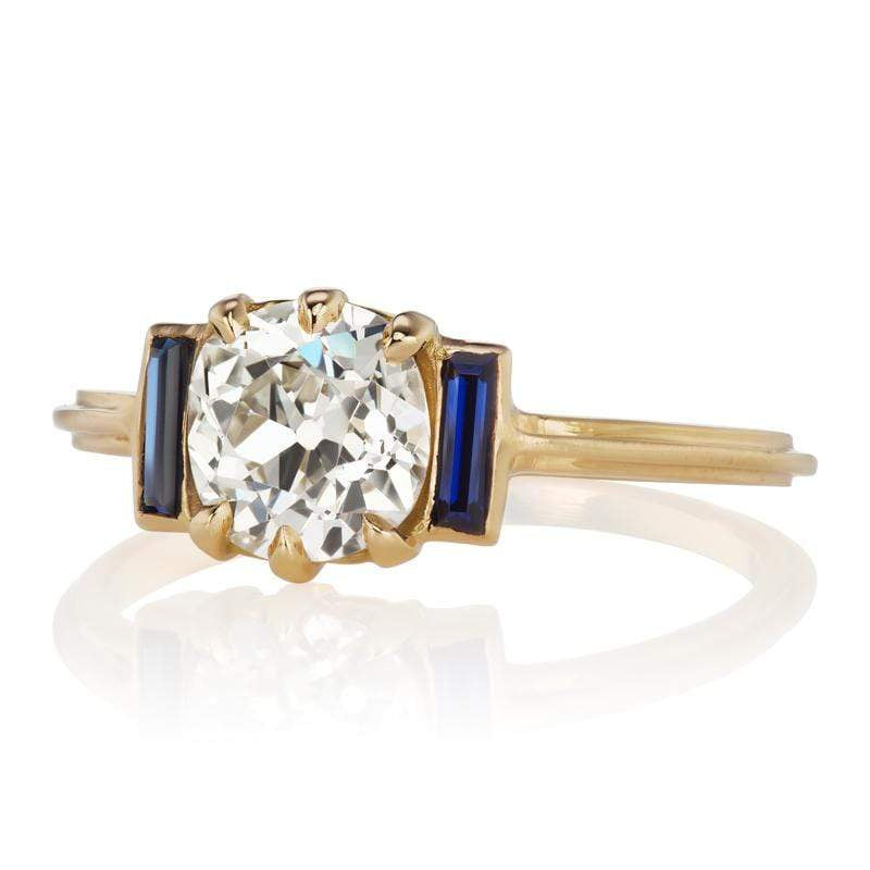 1.19ct old mine cut diamond diamond engagement ring