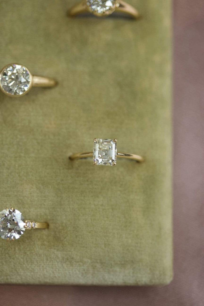 1.21ct Emerald cut diamond Rings