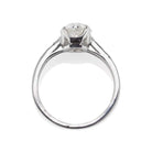 Vintage Old European Cut Engagement Ring with French Cut Side Stones