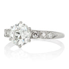 1.23 old European cut diamond 7 Diamond Engagement Ring