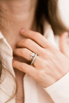 1.23 old European cut diamond 7 Diamond Engagement Ring