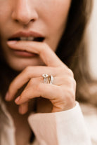 1.23 old European cut diamond 7 Diamond Engagement Ring