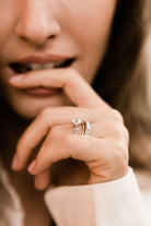 1.23 old European cut diamond 7 Diamond Engagement Ring