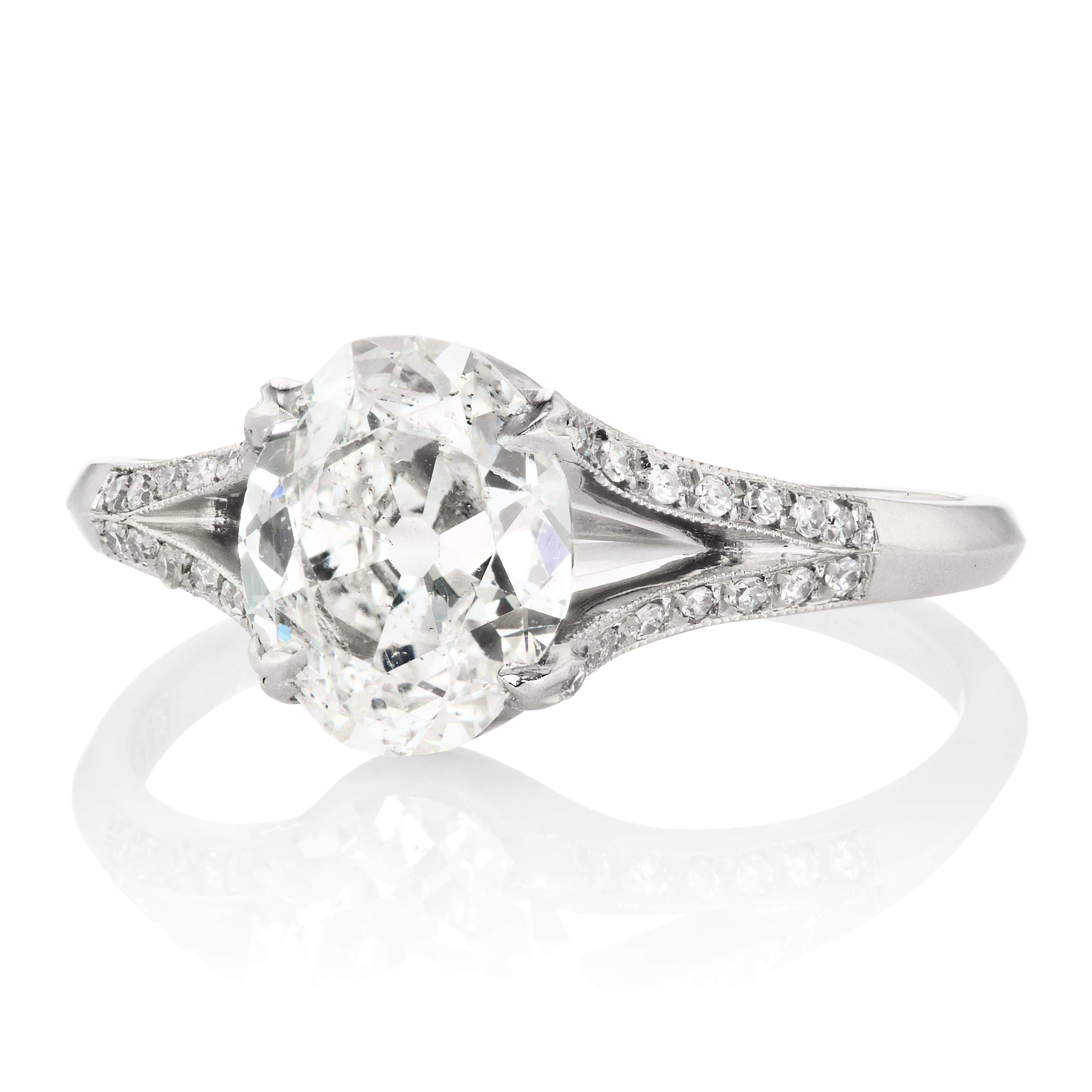 1.23ct antique Oval cut diamond