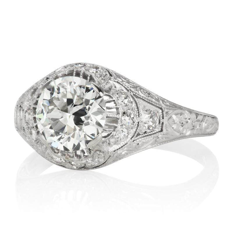 1.25ct old European cut diamond diamond engagement ring