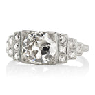 Unique Art Deco Transitional Cut Engagement Ring