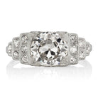 Unique Art Deco Transitional Cut Engagement Ring
