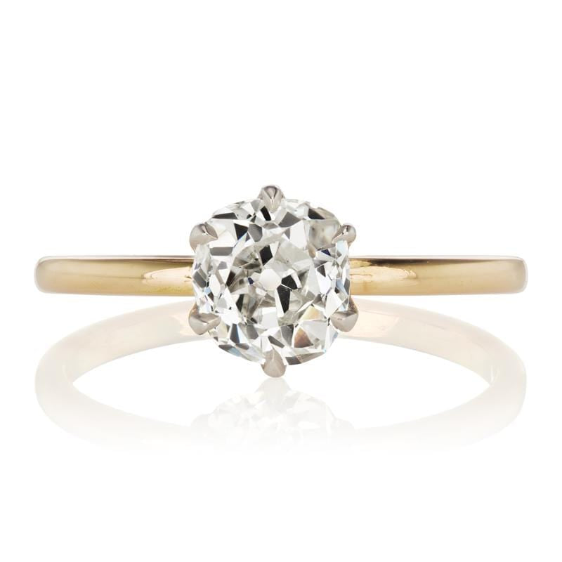 1.25 ct Old Mine Cut Solitaire Engagement Ring