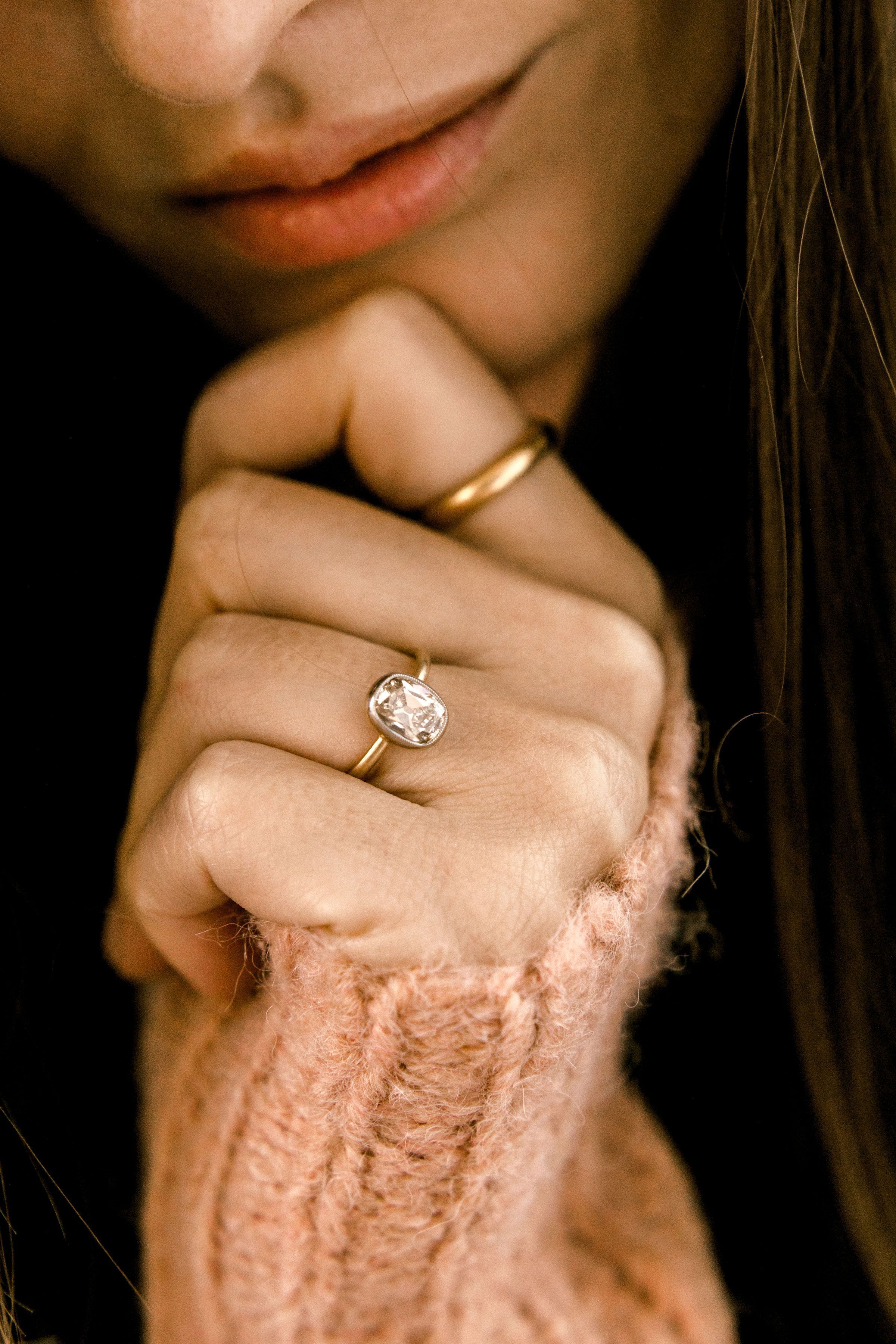 1.26ct old mine cut diamond