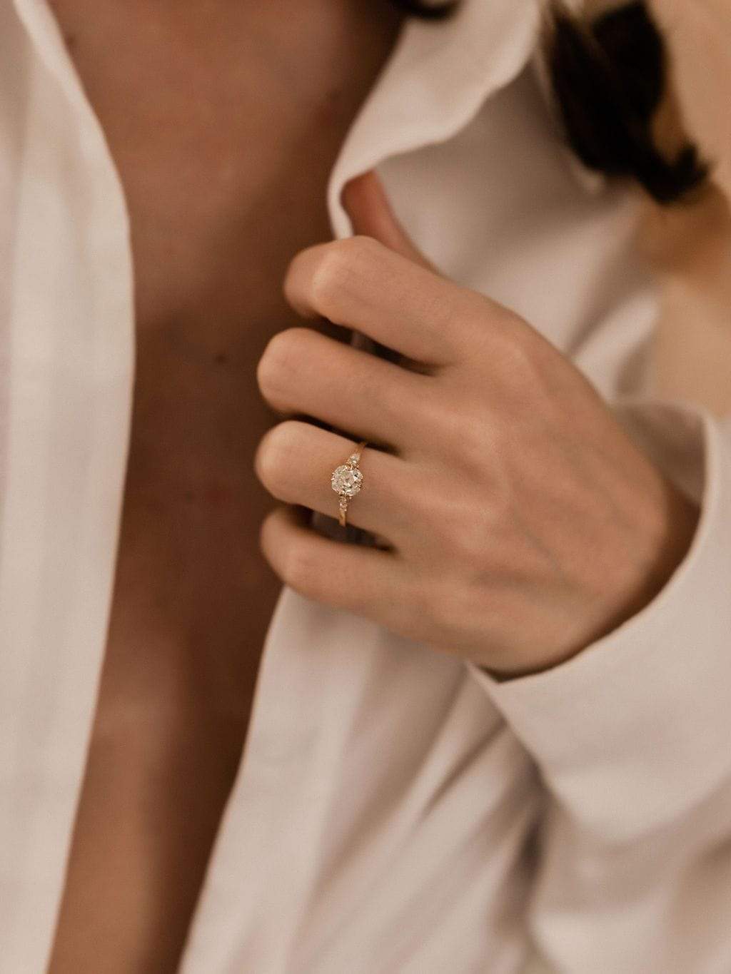 1.27ct old mine cut diamond