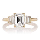 1.28ct Rectangular Step Cut Ring
