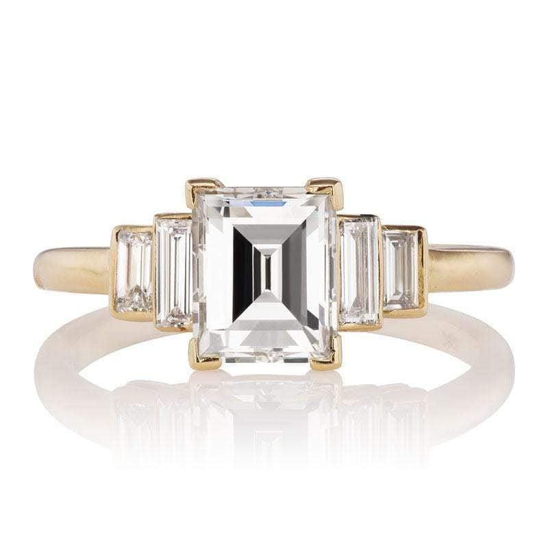 1.28ct Rectangular Step Cut Ring