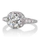 1.28 Transitional Cut Art Deco Diamond Engagement Ring 