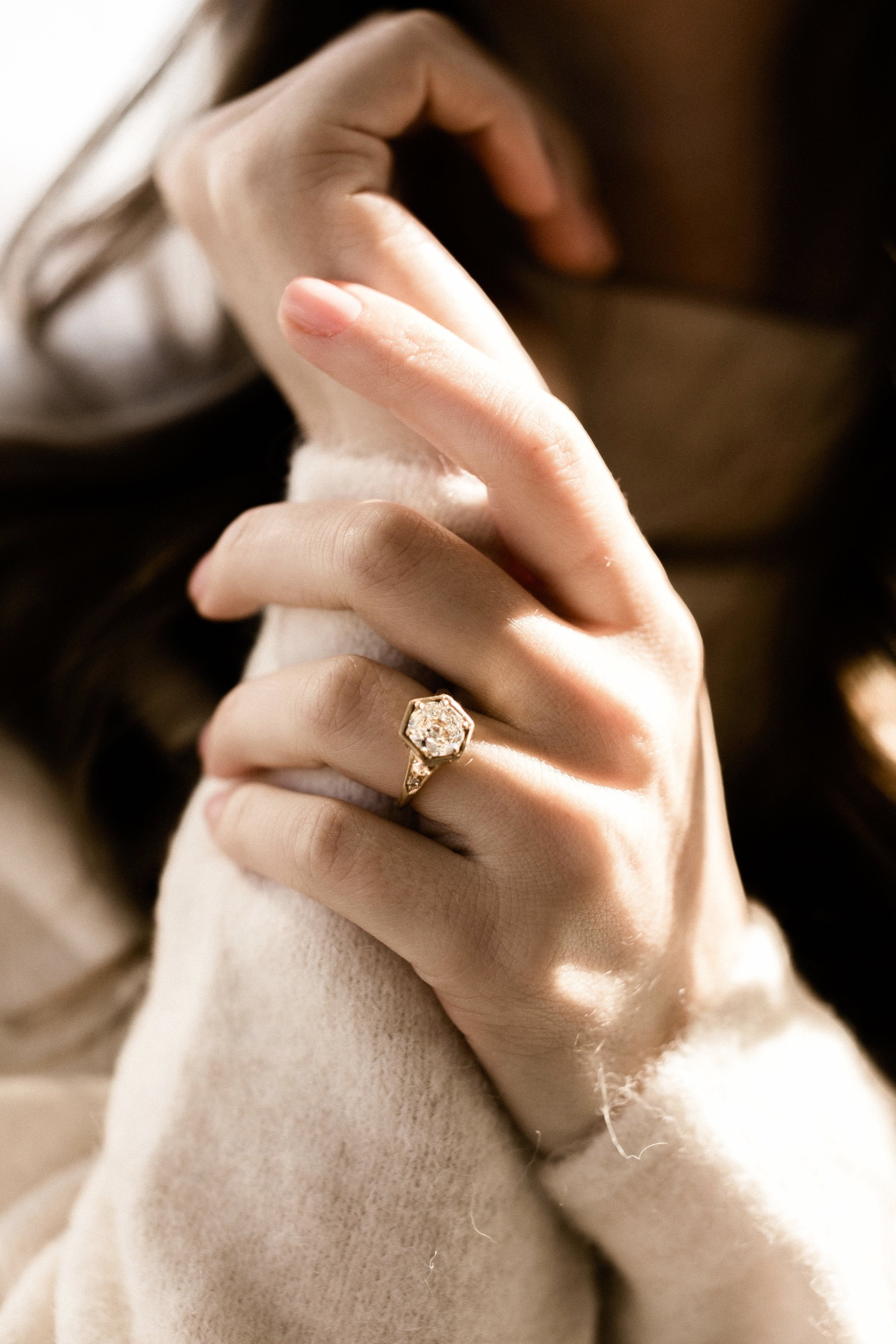 1.31ct flat old mine cut