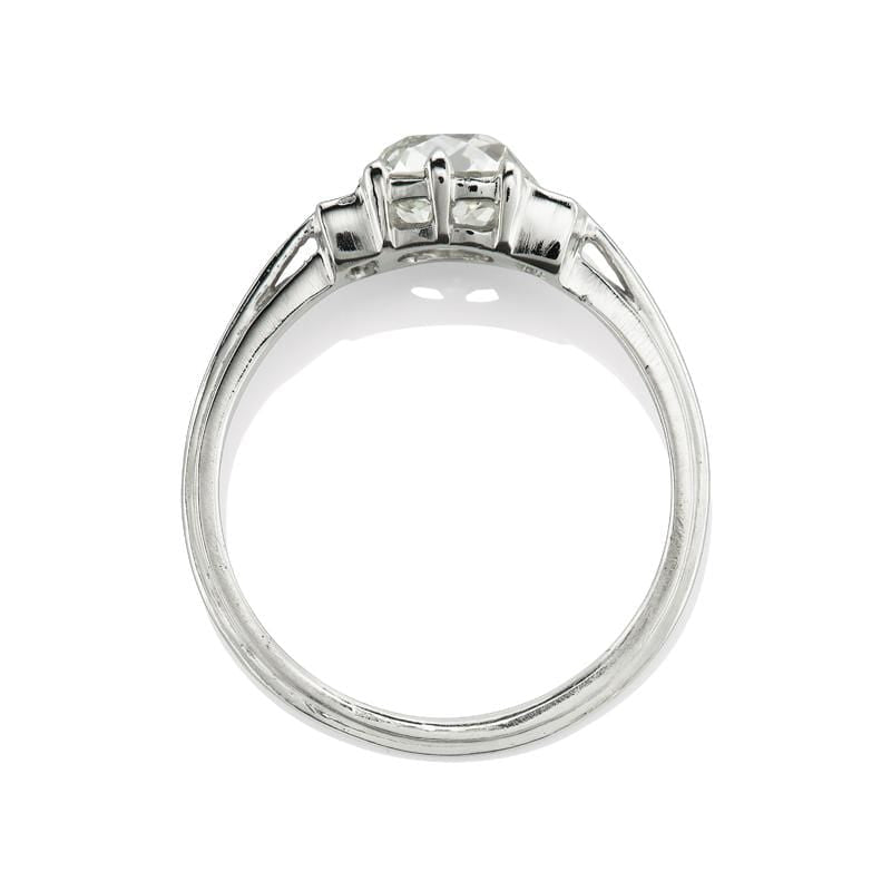 1.31 ct Diamond Engagement Ring with Baguettes
