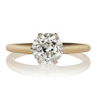 Authentic Vintage 1.34 ct Diamond Ring with Hand Engravings 