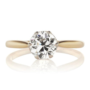 1.36 ct Transitional Cut Diamond Solitaire Engagement Ring