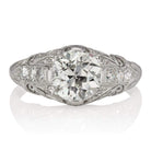 Old European Cut Vintage Art Deco Filigree Engagement Ring