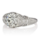 Old European Cut Vintage Art Deco Filigree Engagement Ring
