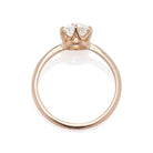 Old European Cut Rose Gold Solitaire Vintage Engagement Ring