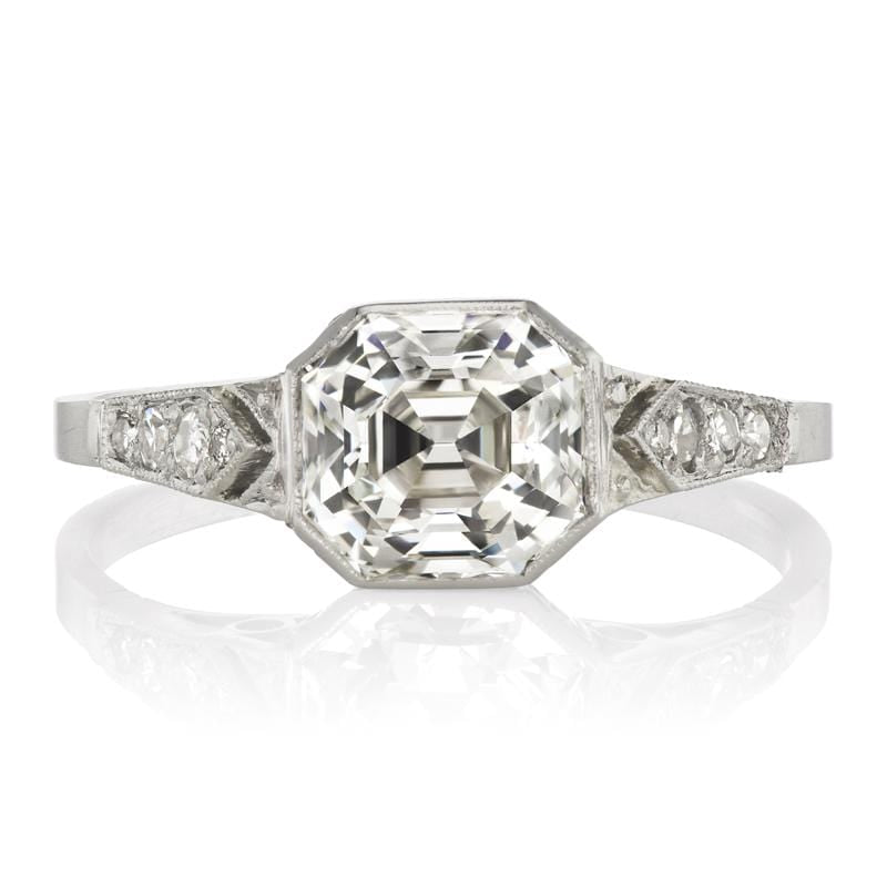 1.39ct Asscher cut diamond Ring