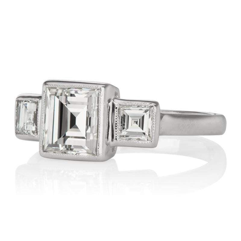 1.40ct Carré cut diamond engagement ring