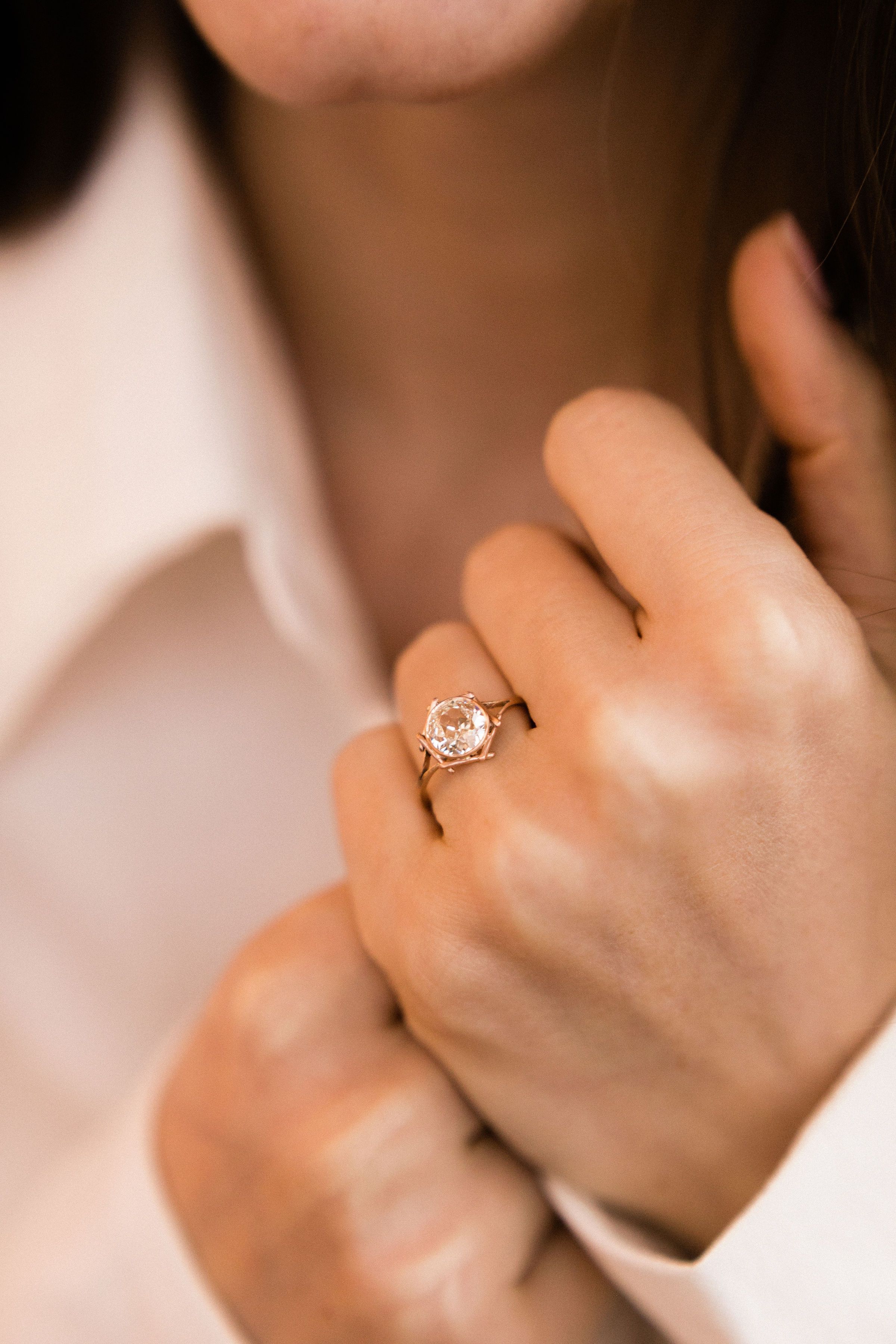 1.42ct old mine cut diamond