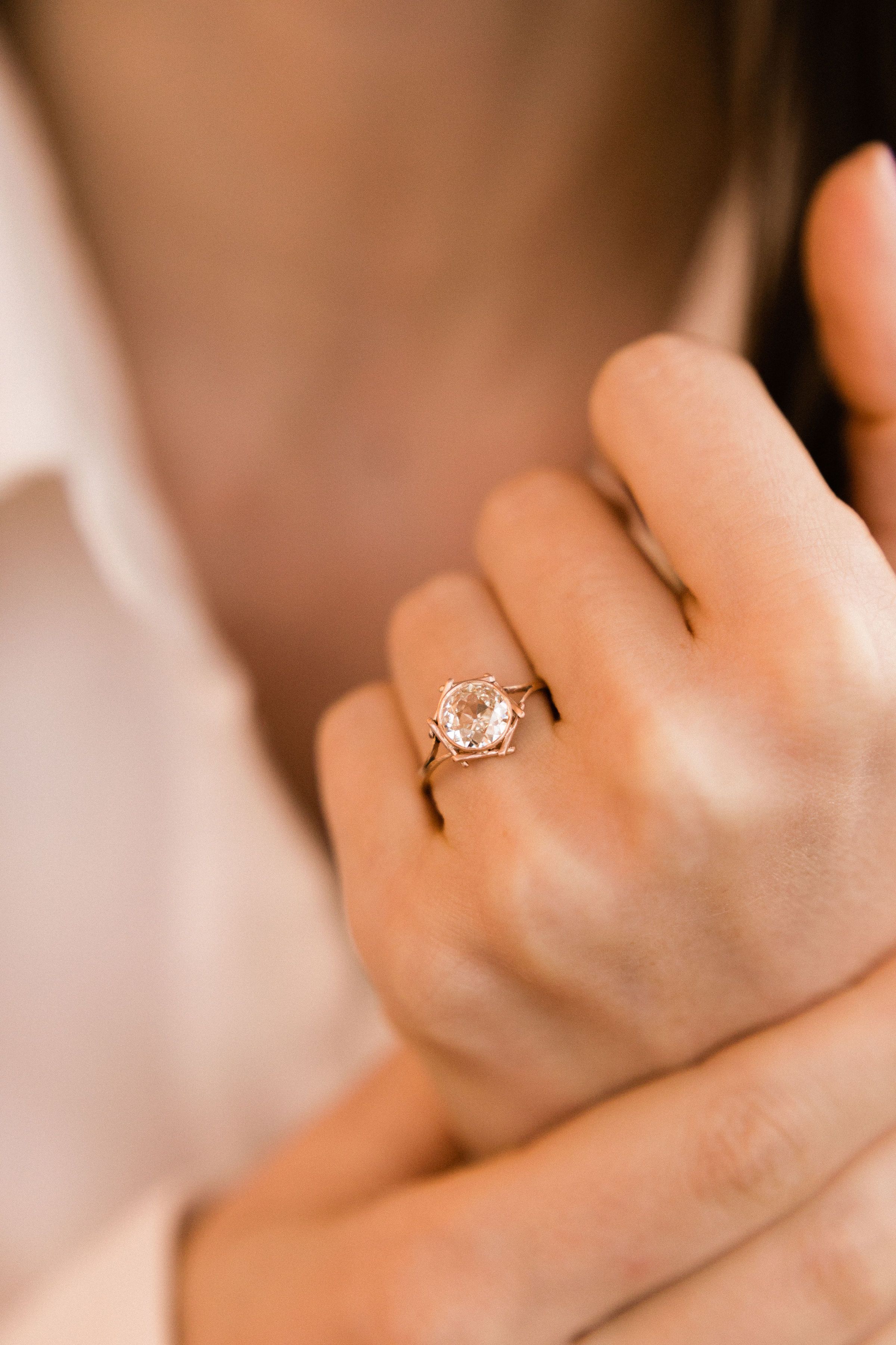 1.42ct old mine cut diamond