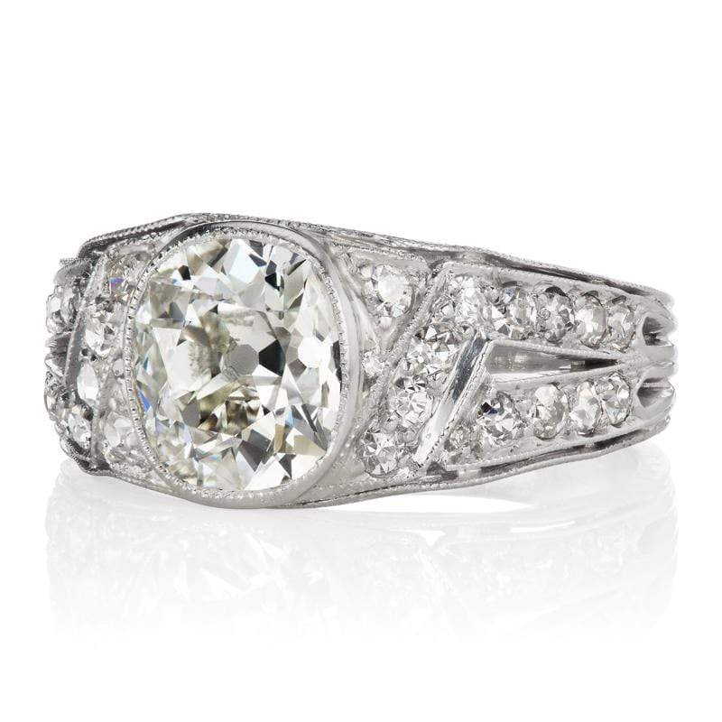 1.43ct old mine cut diamond diamond engagement ring