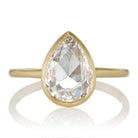 1.43ct pear rose cut diamond