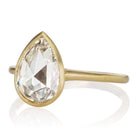 1.43ct pear rose cut diamond