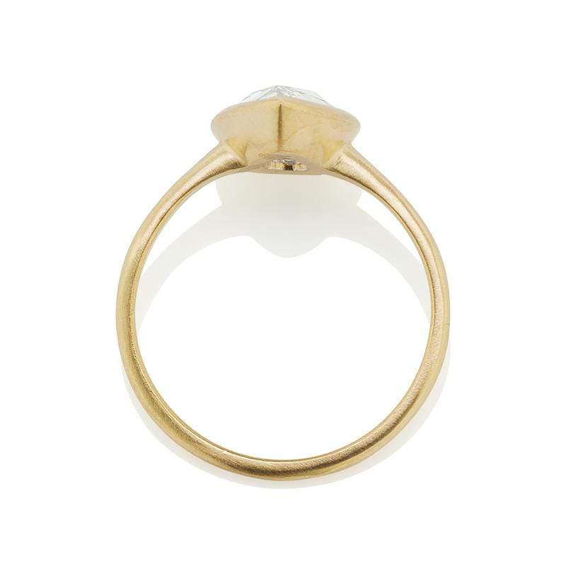 1.43ct pear rose cut diamond