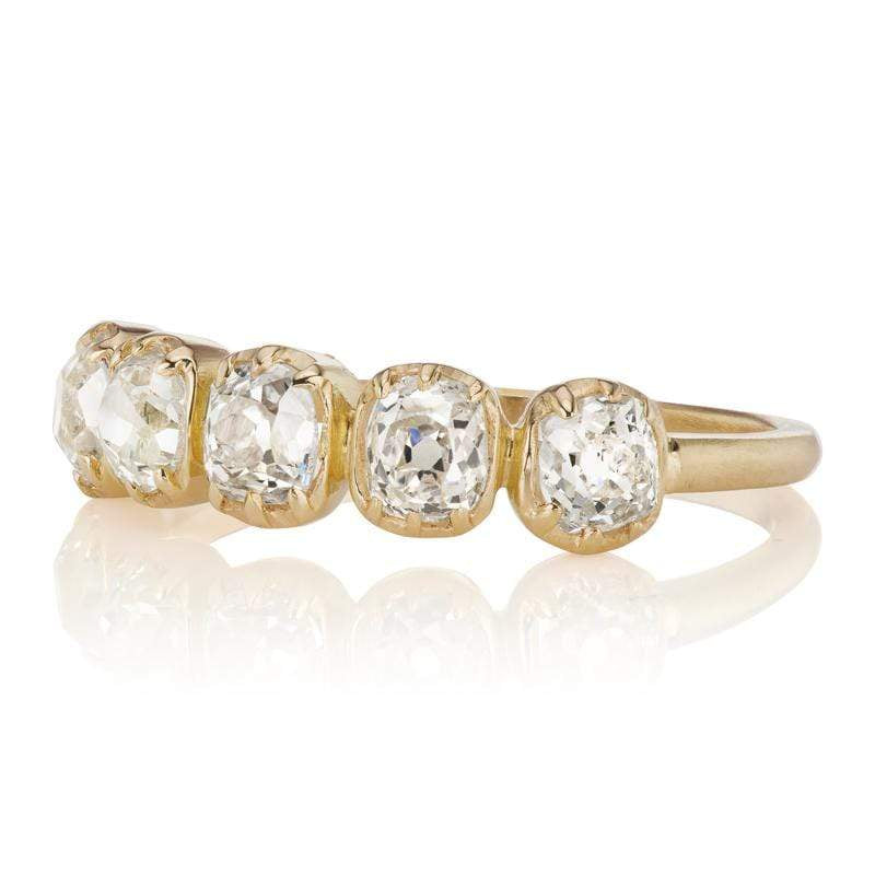 1.44tcw old mine cut diamonds Band