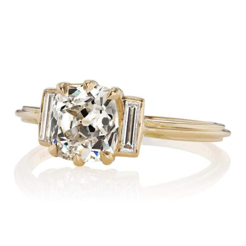 1.47ct old mine cut diamond diamond engagement ring