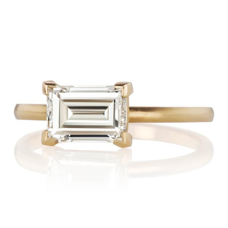 1.50ct Carré cut diamond diamond engagement ring