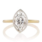 1.5 Carat Bezel Set Moval Cut Diamond Engagement Ring