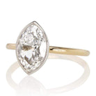 1.5 Carat Bezel Set Moval Cut Diamond Engagement Ring