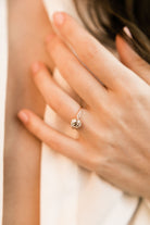 1.55ct Old Mine Cut Diamond 18k Rose Gold Diamond Engagement Ring