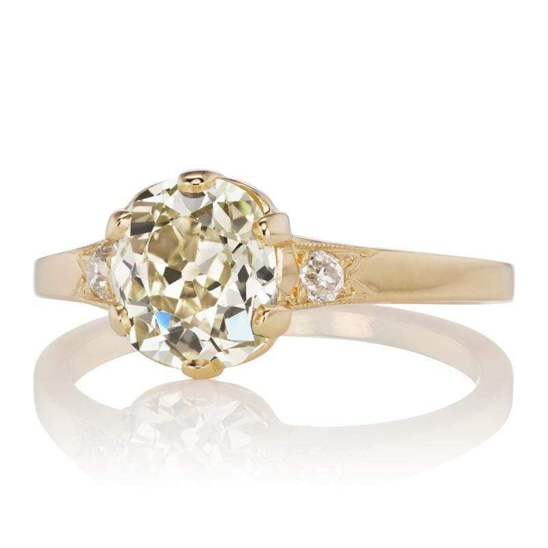 1.56ct old mine cut diamond diamond engagement ring