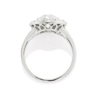 Bezel Set Diamond Halo Engagement Ring