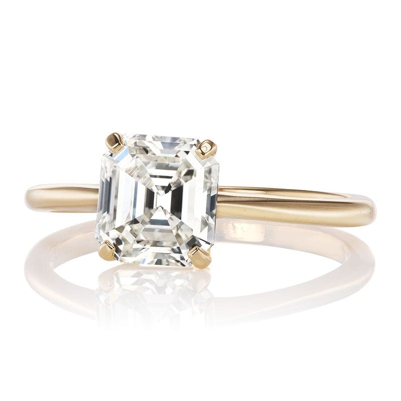 1.58ct asscher cut diamond diamond engagement ring
