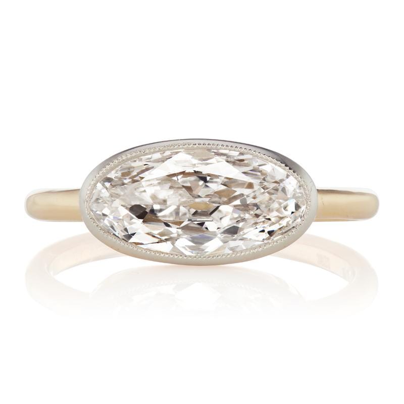 1.58ct Moval cut diamond Ring