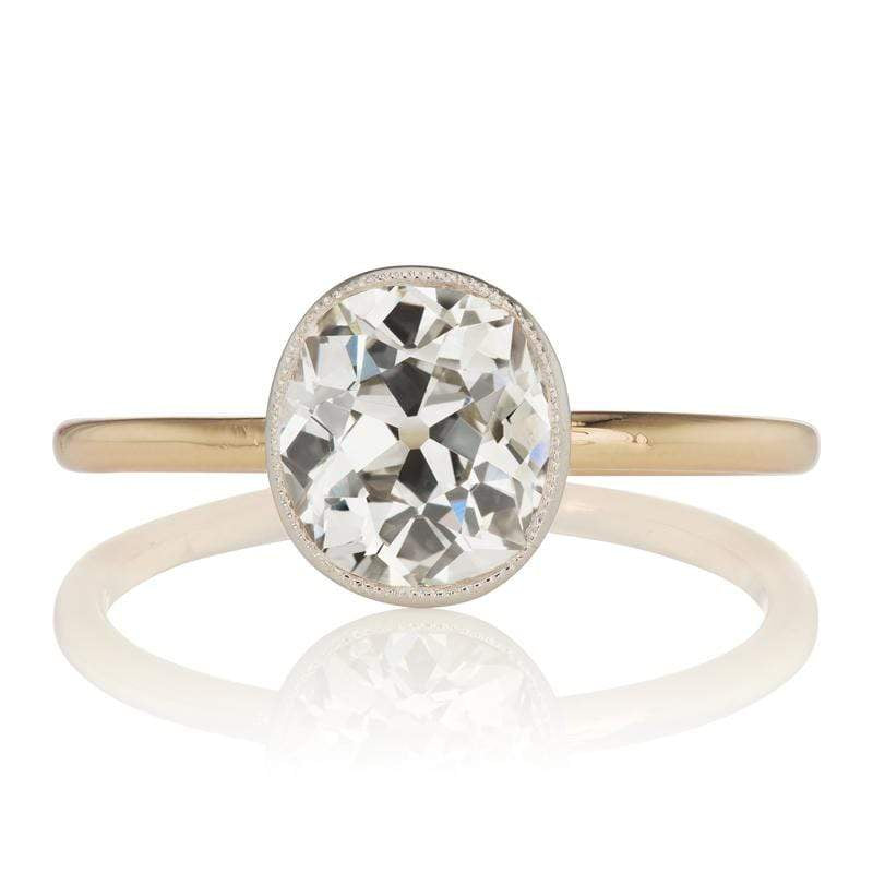 1.59 ct Bezel Set Diamond Solitaire Engagement Ring