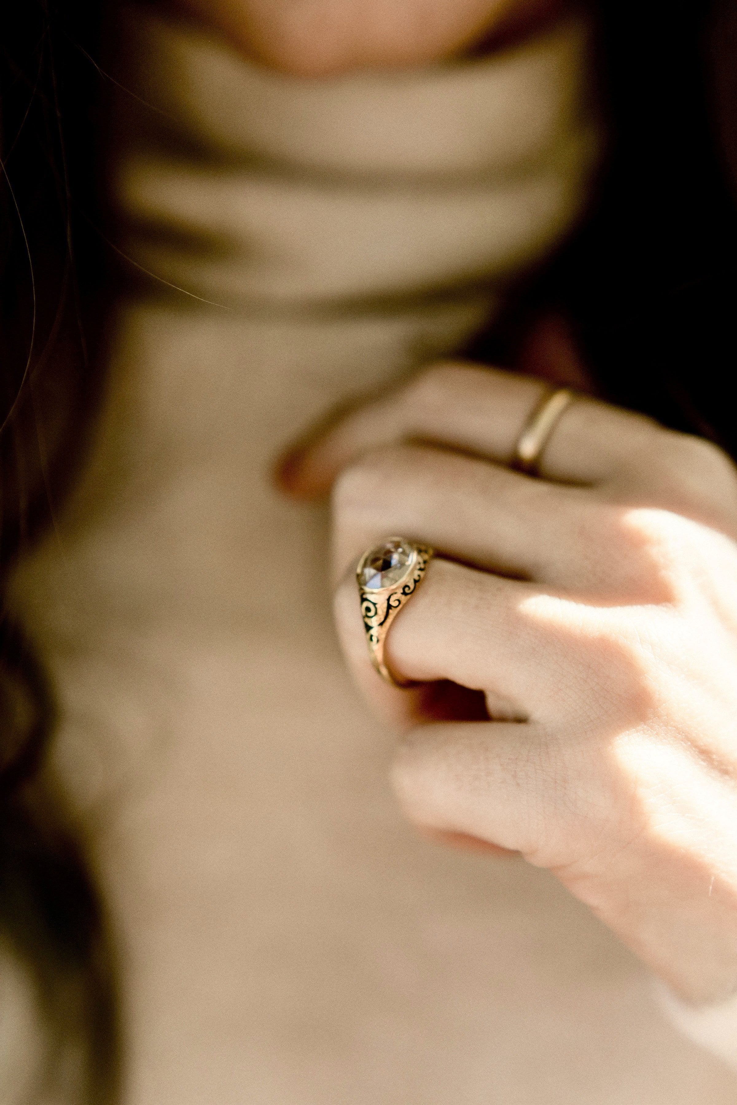 1.60ct rose cut diamond