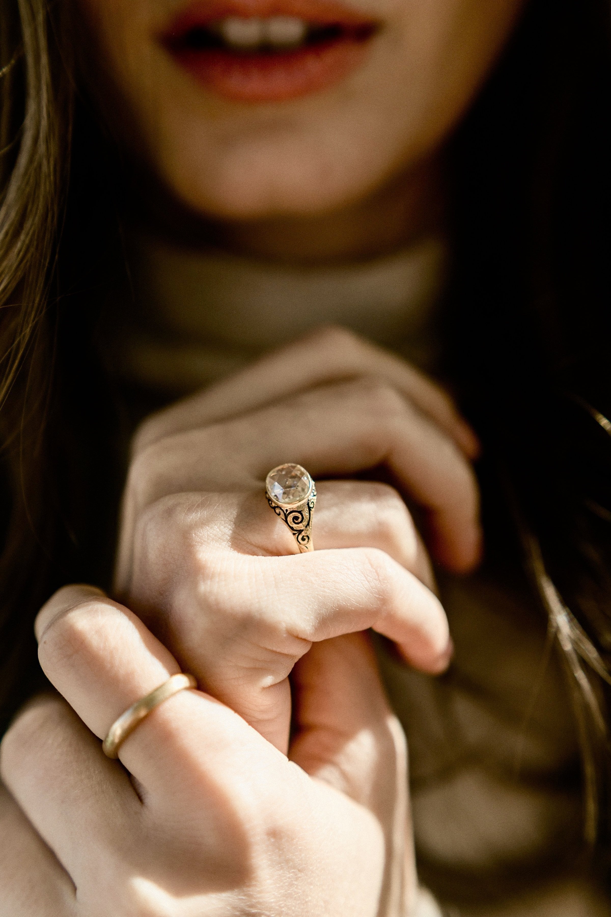 1.60ct rose cut diamond