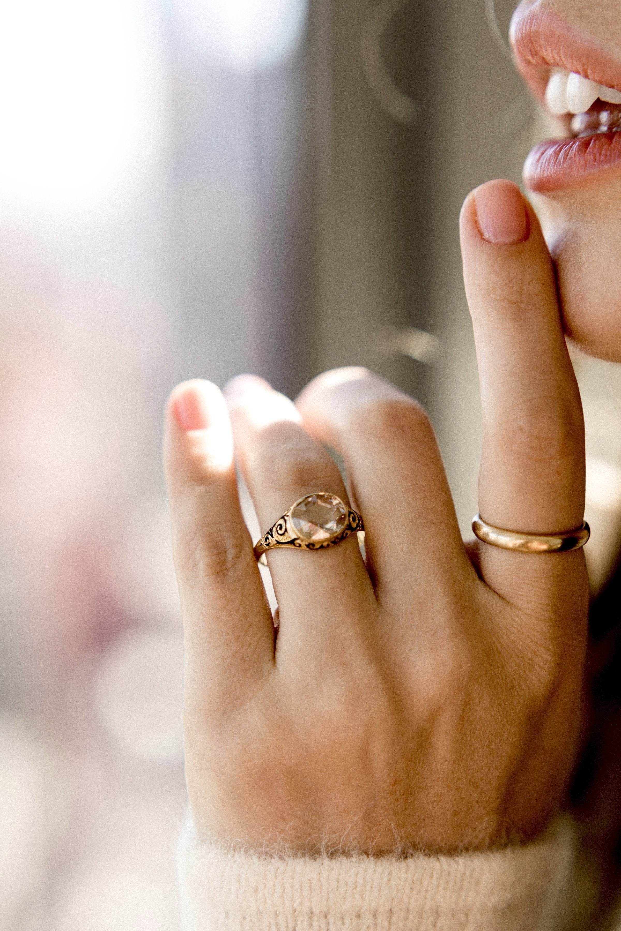 1.60ct rose cut diamond Oval Rose Cut Diamond Engagement RingOval Rose Cut Diamond Engagement Ring