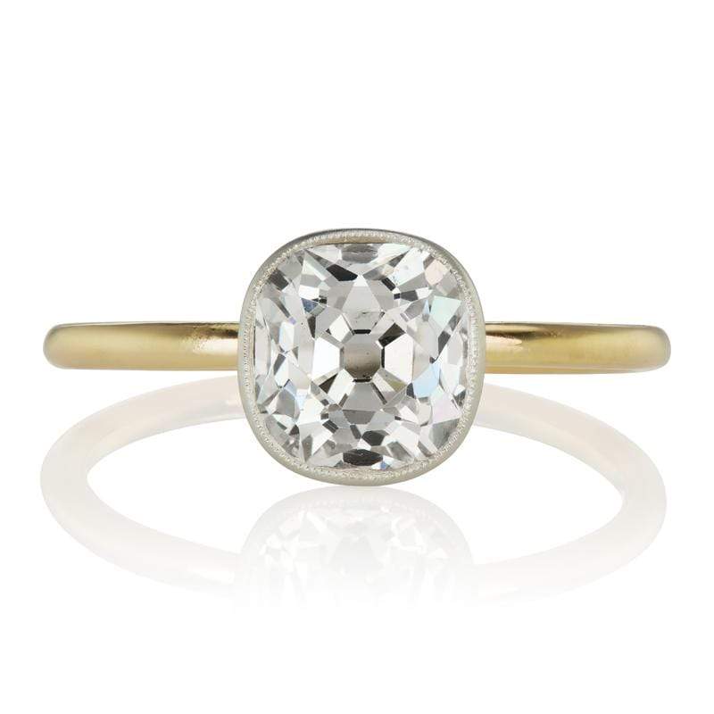 1.61 ct Bezel Set Diamond Solitaire Engagement Ring | Victor Barbone